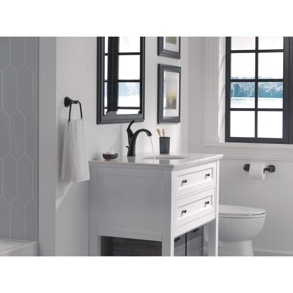 Sandover Single Handle Centerset Bathroom Faucet in Matte Black