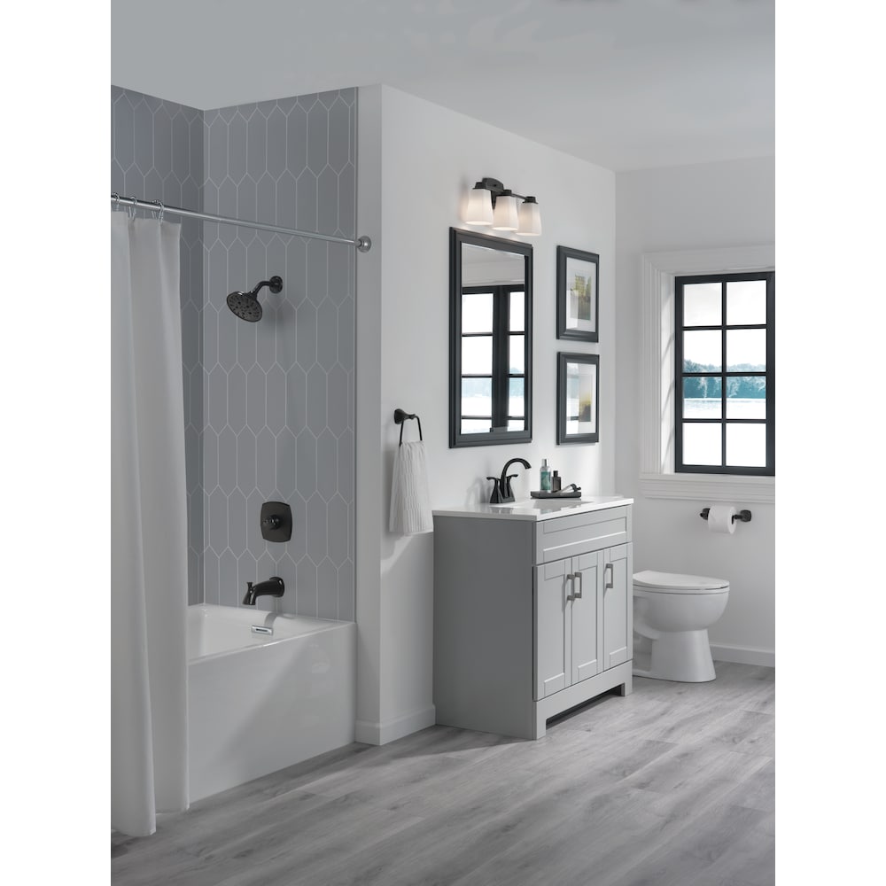 Sandover 2 Handle Centerset Bathroom Sink Faucet in Matte Black