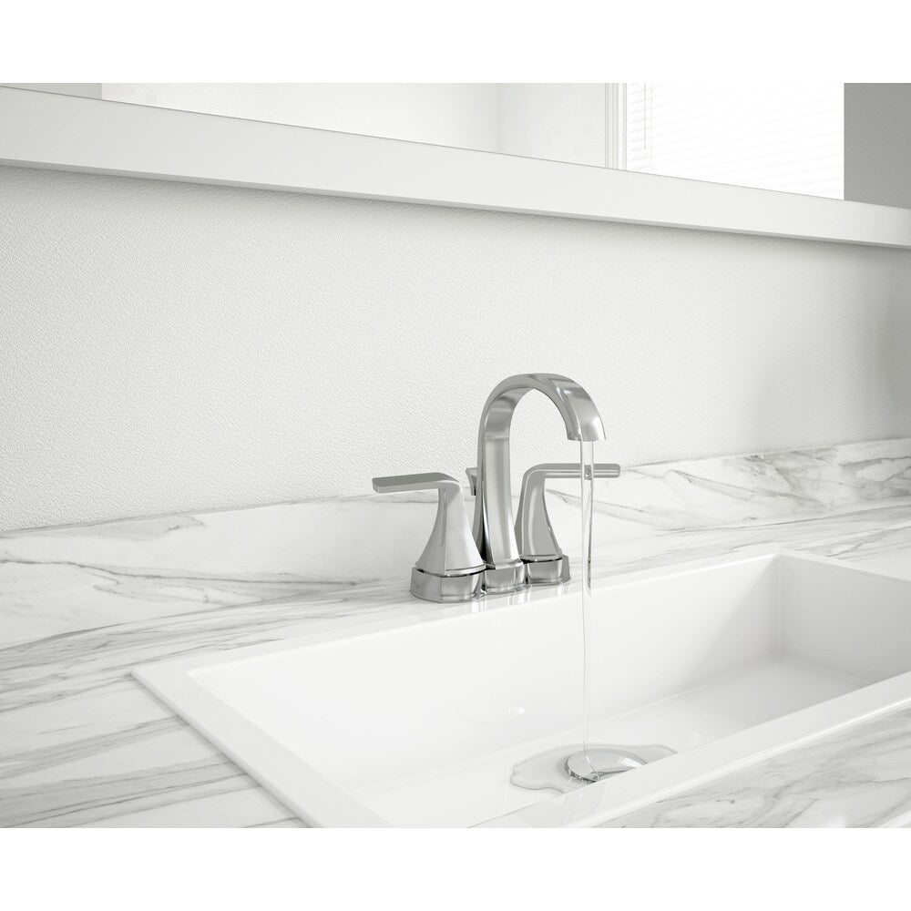 Arezzo 2-Hole Two Handle Deck Mount Bathroom Faucet in Chrome