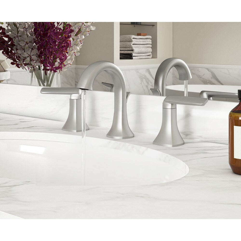 Arezzo 3-Hole Two Handle Widespread Bathroom Faucet in Brushed Nickel