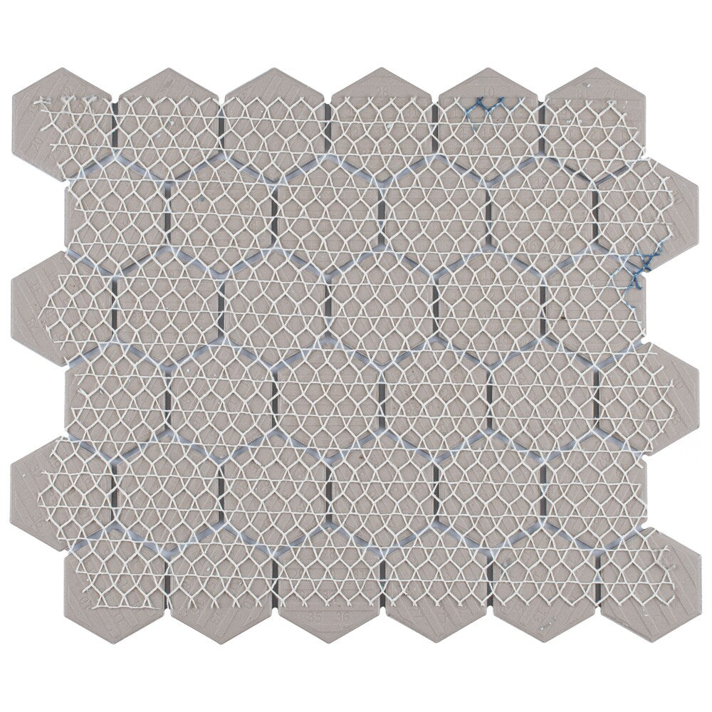 Sample - Tribeca 2" Hex Glossy Cobalt 6 in. x 6 in. Porcelain Mosaic