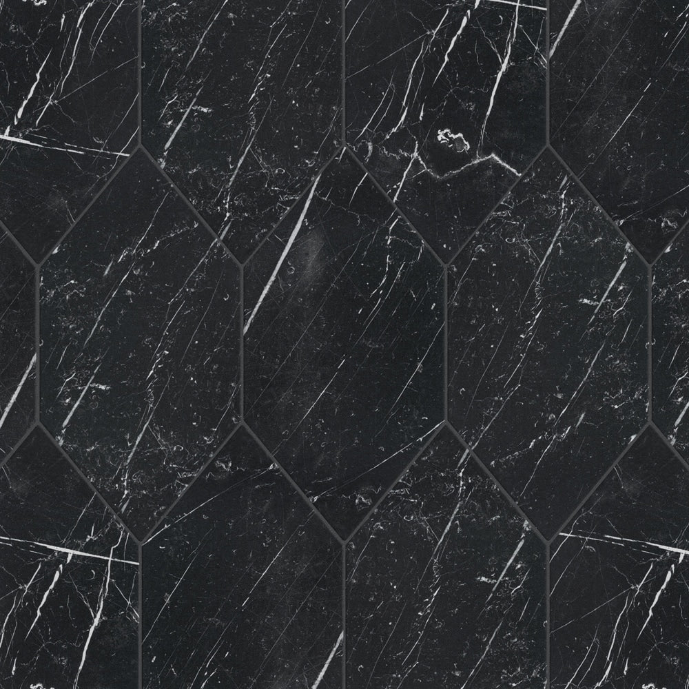 Marquina Kayak Black 6-1/2 in. x 12-1/2 in. Porcelain Floor and Wall Tile (8.4 sq. ft./Case)