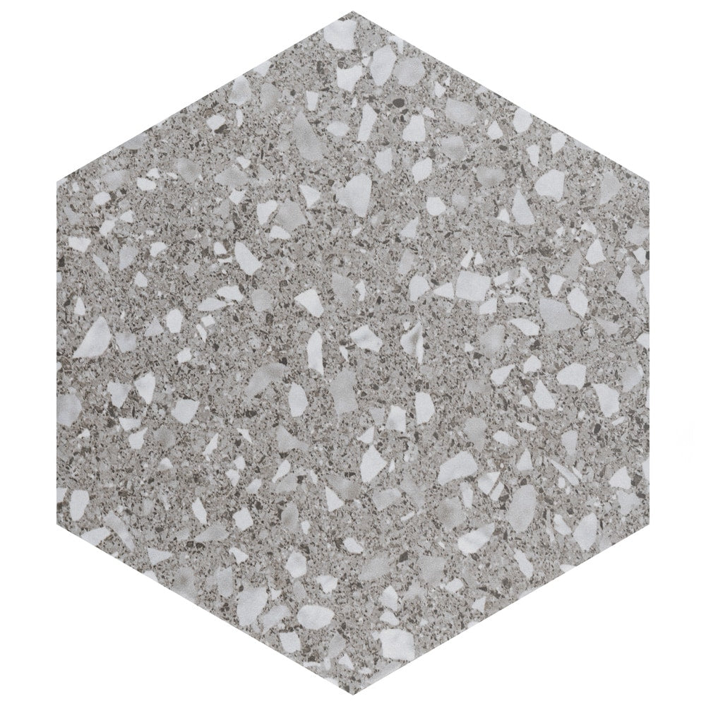 Sample - Venice Hex XT Silver 8-5/8 in. x 9-7/8 in. Porcelain Floor and Wall