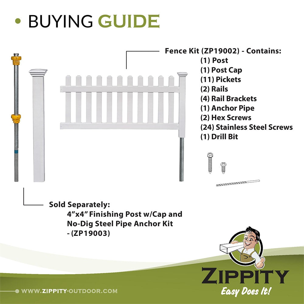 Newport 3.5-inch x 3.5-inch x 3.2ft Vinyl Finishing Post in White
