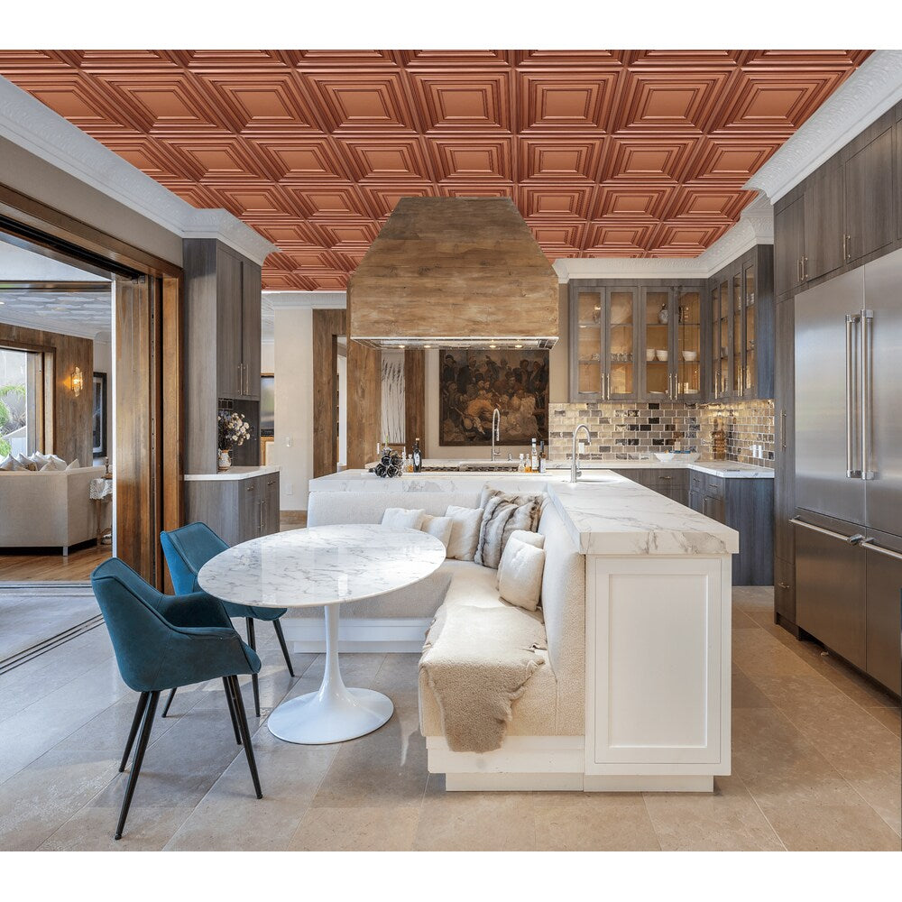 Falkirk Perth Panneau de plafond à coller ou à poser, 2 pi x 2 pi, cuivre