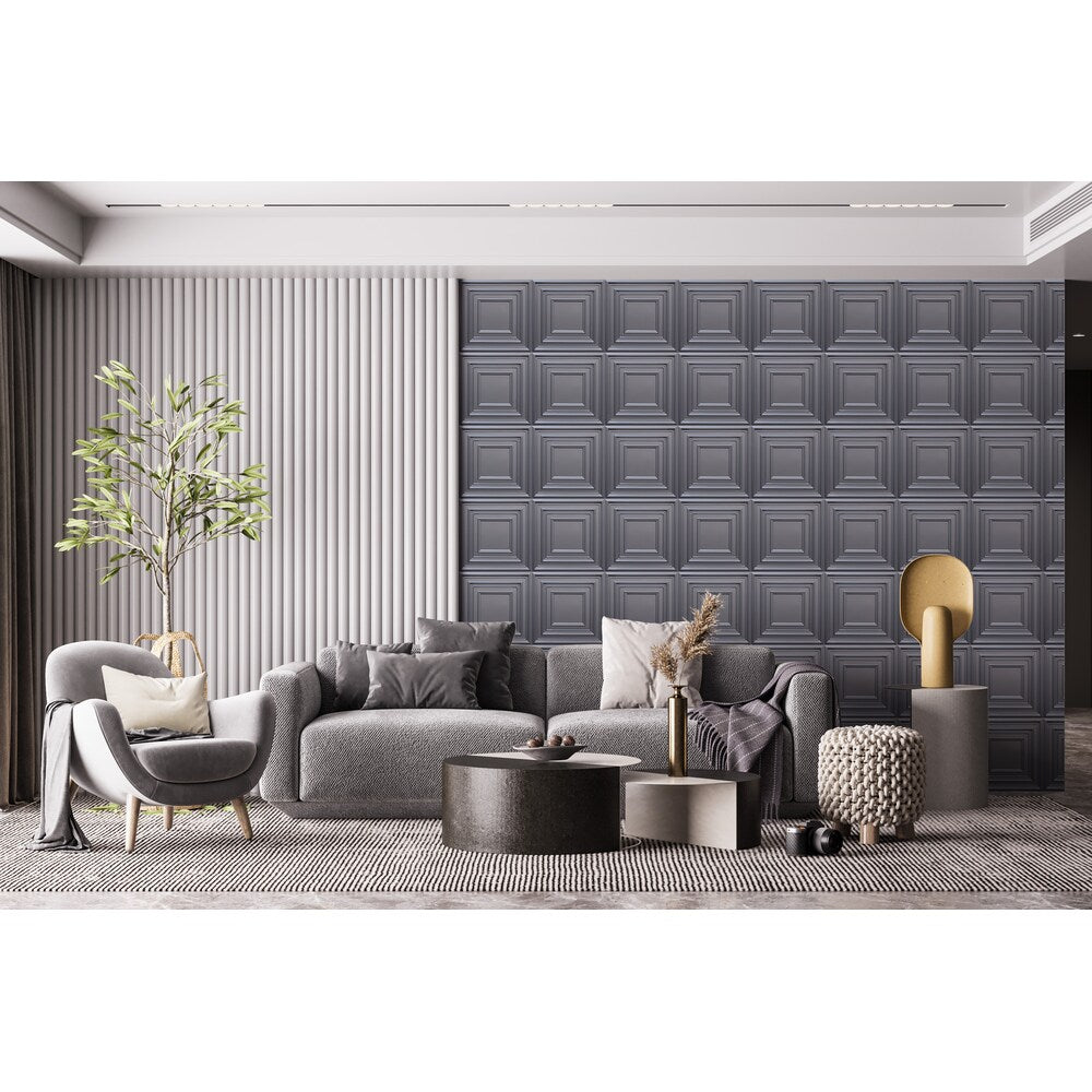 Falkirk Perth 2 ft. x 2 ft. Glue Up or Lay In Square Ceiling Panel in Pearl White (10-Pack)