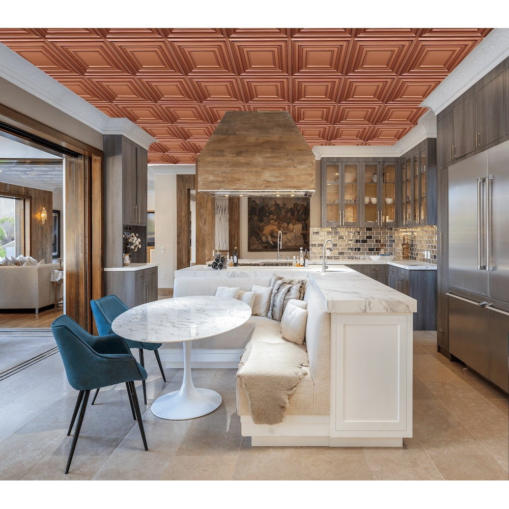 Falkirk Perth 2 ft. x 2 ft. Glue Up or Lay In Ceiling Panel in Copper (25-Pack)