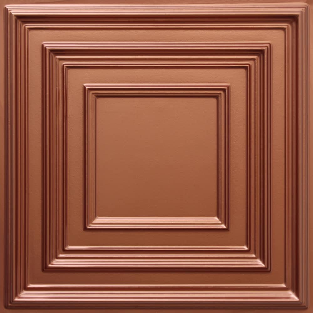 Falkirk Perth 2 ft. x 2 ft. Glue Up or Lay In Ceiling Panel in Copper (25-Pack)