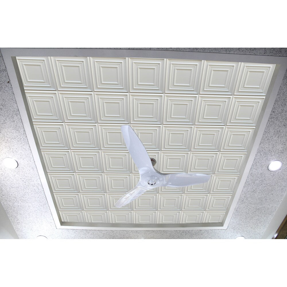 Falkirk Perth 2 ft. x 2 ft. Glue Up or Lay In Square Ceiling Panel in Silver (50-Pack)