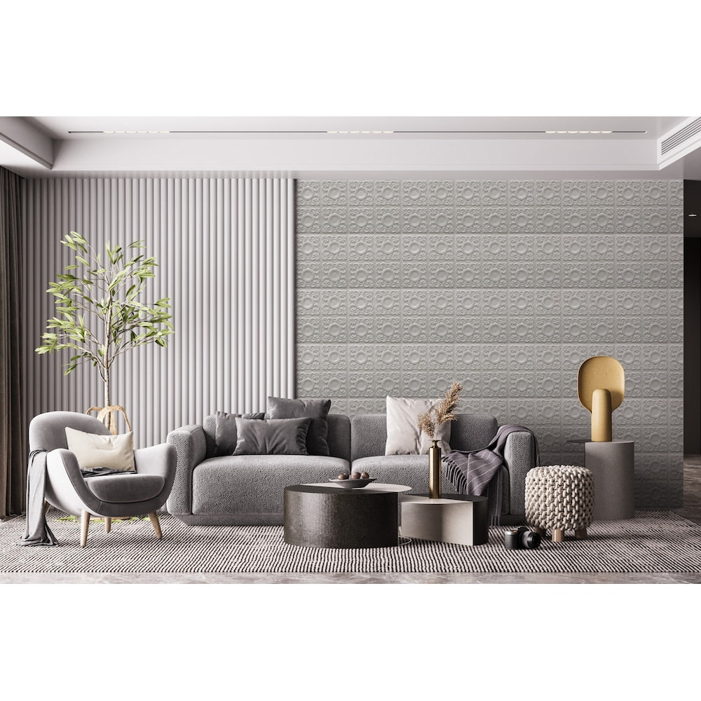 Falkirk Perth 2 ft. x 2 ft. Glue Up Ceiling Panel in Pearl White (50-Pack)