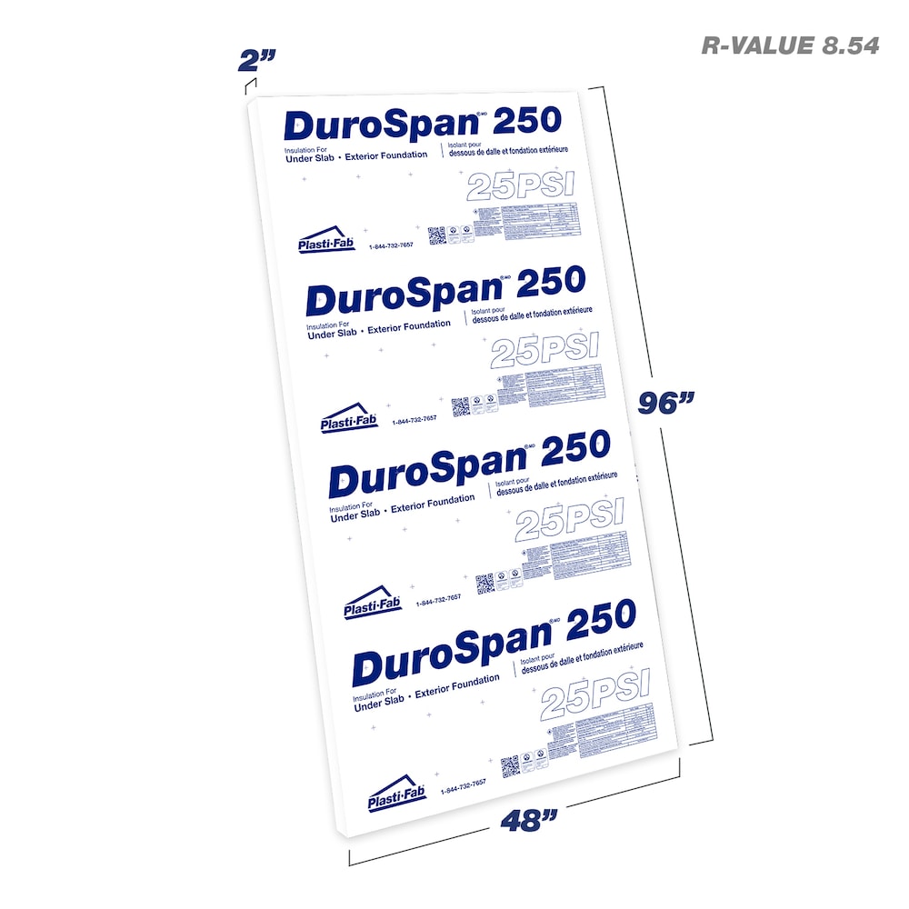 2-inch x 48-inch x 96-inch R-value 8.54 EPS Rigid Insulation Foam Board