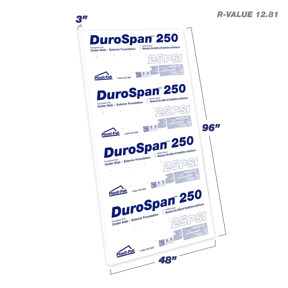 3-inch x 48-inch x 96-inch R-value 12.81 EPS Rigid Insulation Foam Board