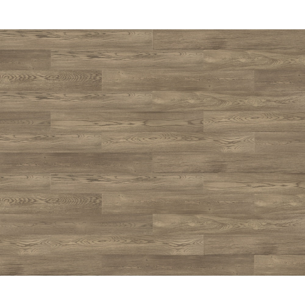Plancher de bois franc d'ingénierie à emboîtement imperméable en chêne Cinder Cone Random L x 6,5 po l x 7 mm gris (21,80 pi2/caisse)