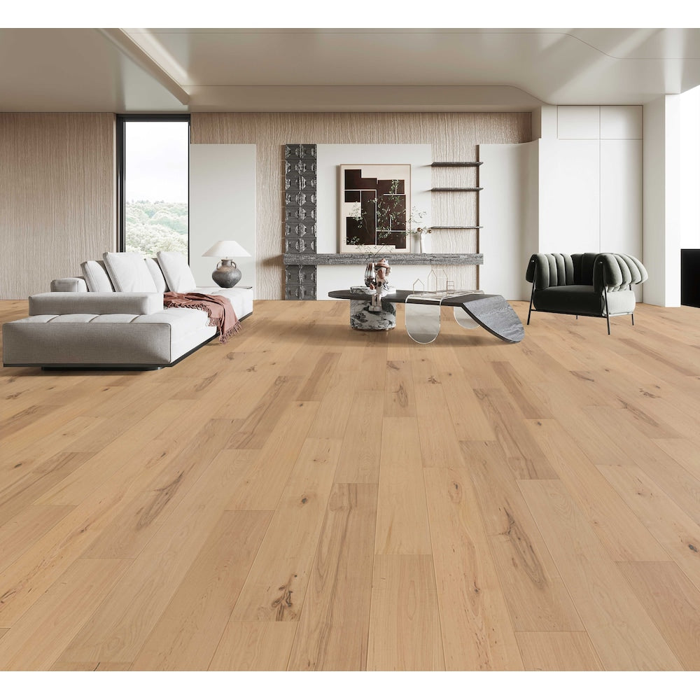 Morning Maple Random L x 6.5 in. W x 7mm Beige Interlocking Engineered Waterproof Hardwood Flooring (21.80 sq.ft./case)