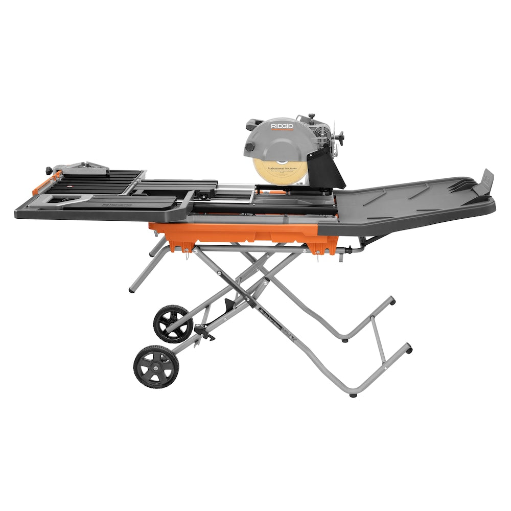 10-inch Wet Tile Saw with Extended Rip Capacity and Mobile Stand