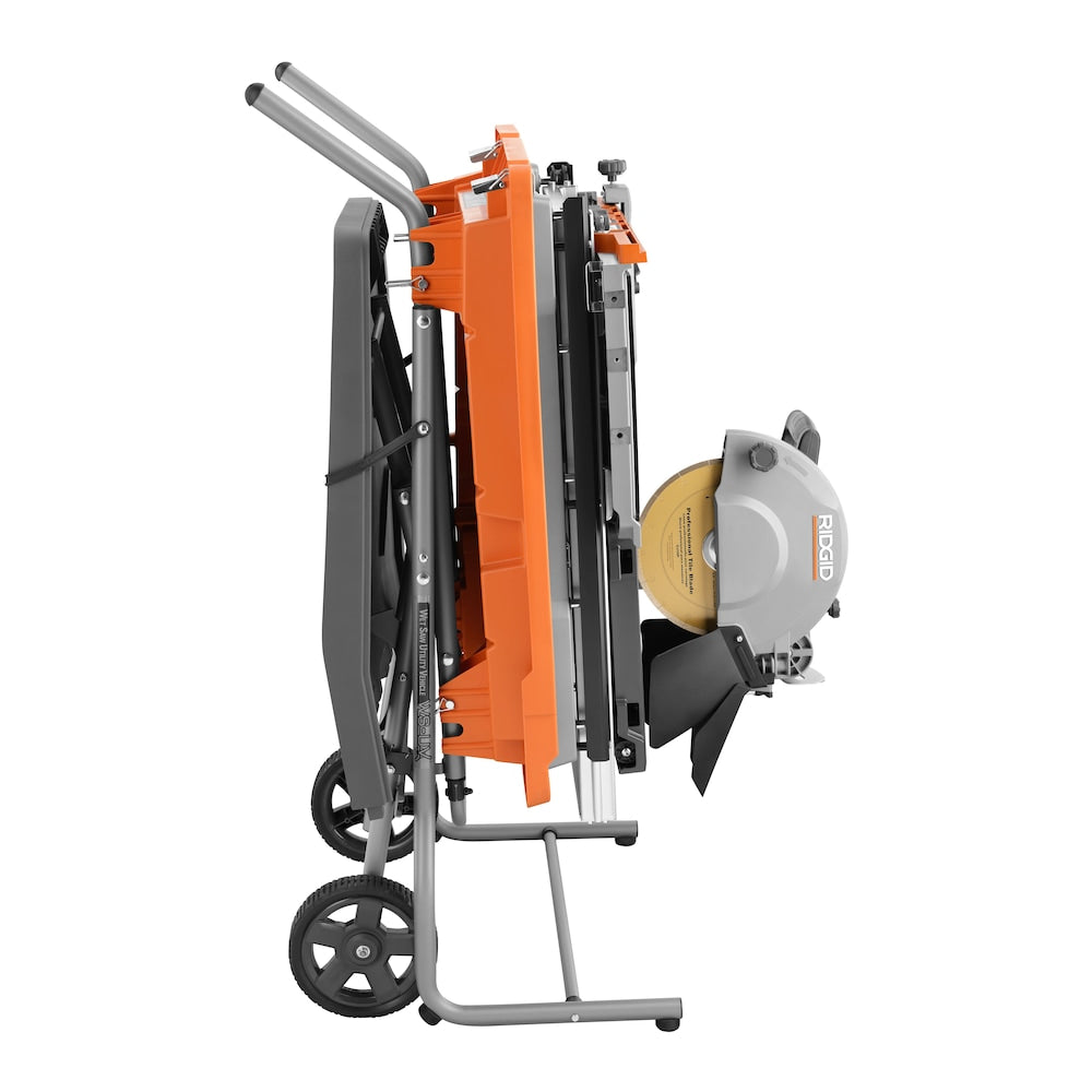 10-inch Wet Tile Saw with Extended Rip Capacity and Mobile Stand