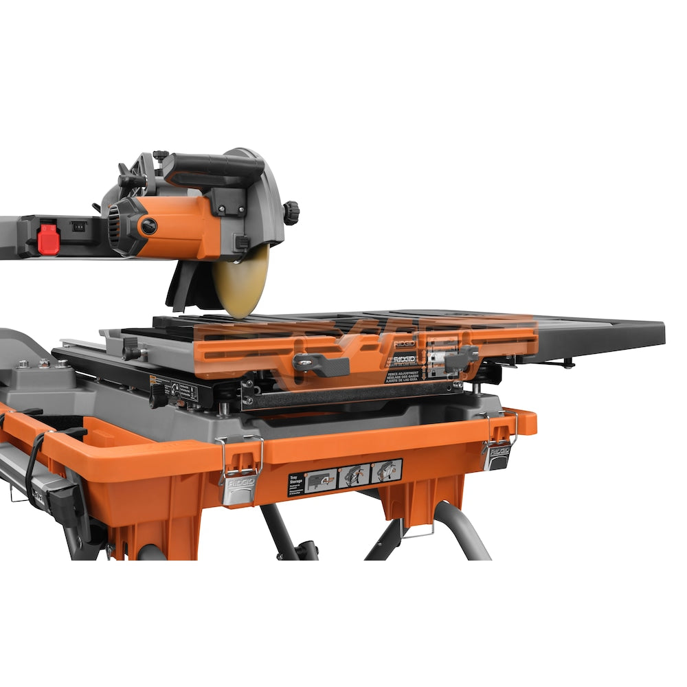 10-inch Wet Tile Saw with Extended Rip Capacity and Mobile Stand