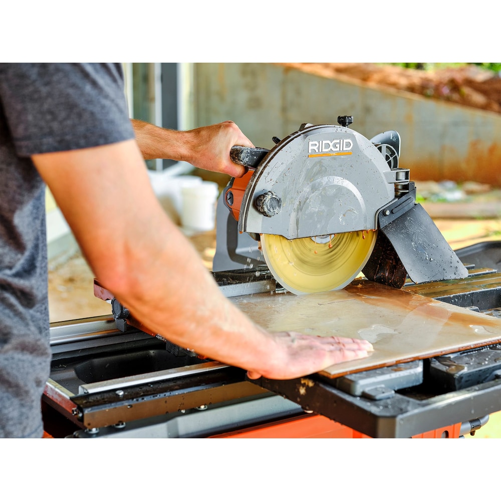 10-inch Wet Tile Saw with Extended Rip Capacity and Mobile Stand