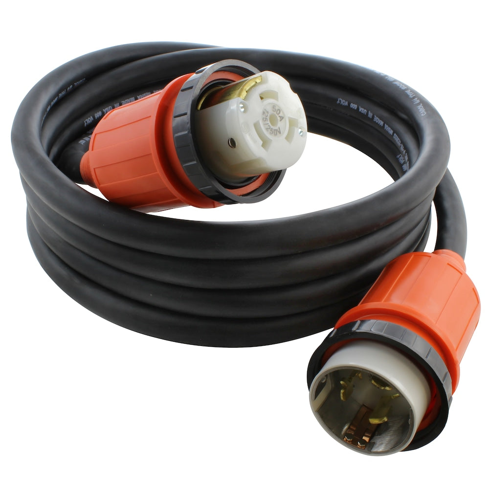 100ft 6/4 SOOW NEMA SS2-50 50A 125/250V Marine Boat Rubber Power Cord