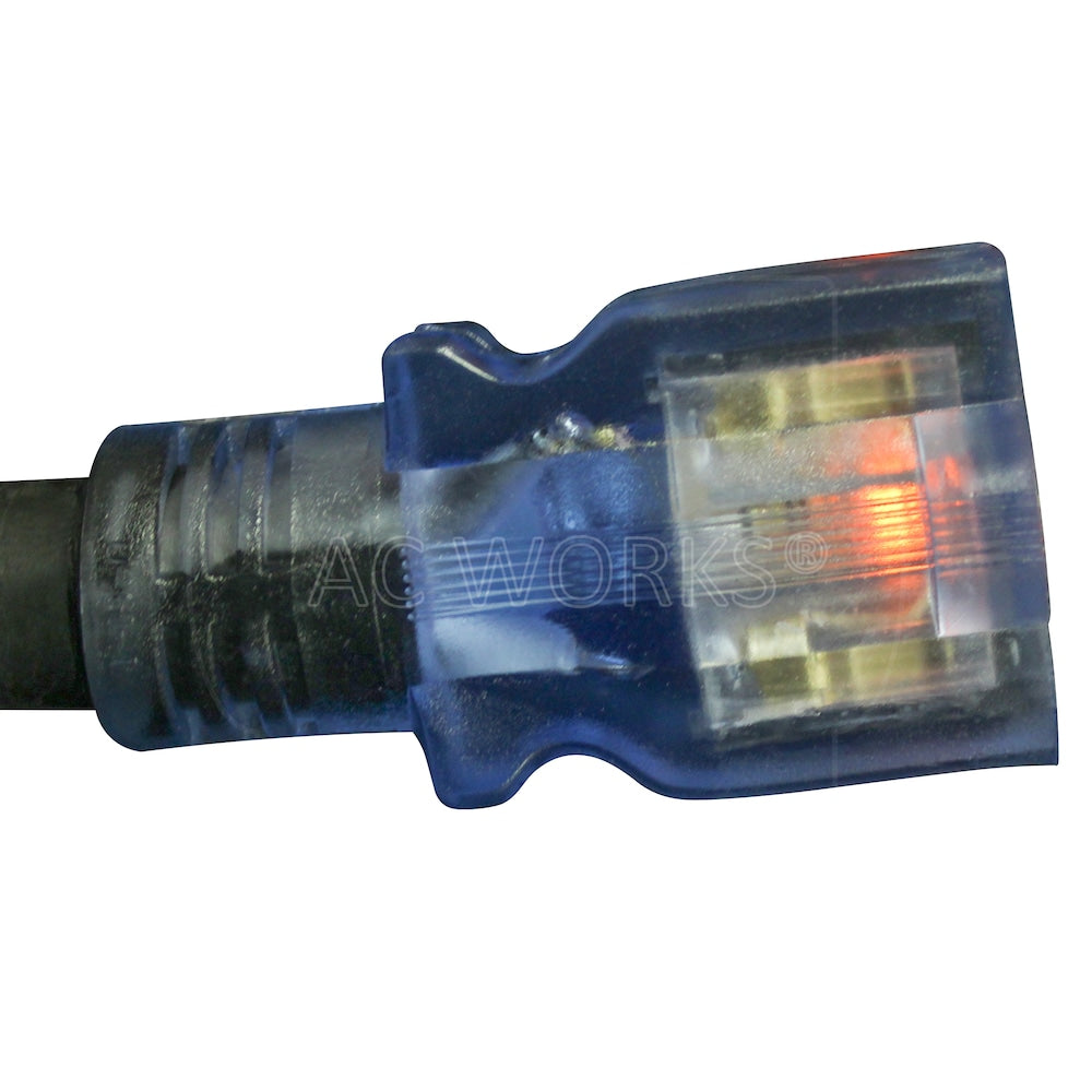 25ft SOOW 10 Gauge NEMA 5-15P to NEMA 5-20R 15/20A Super Duty Rubber Extension Cord