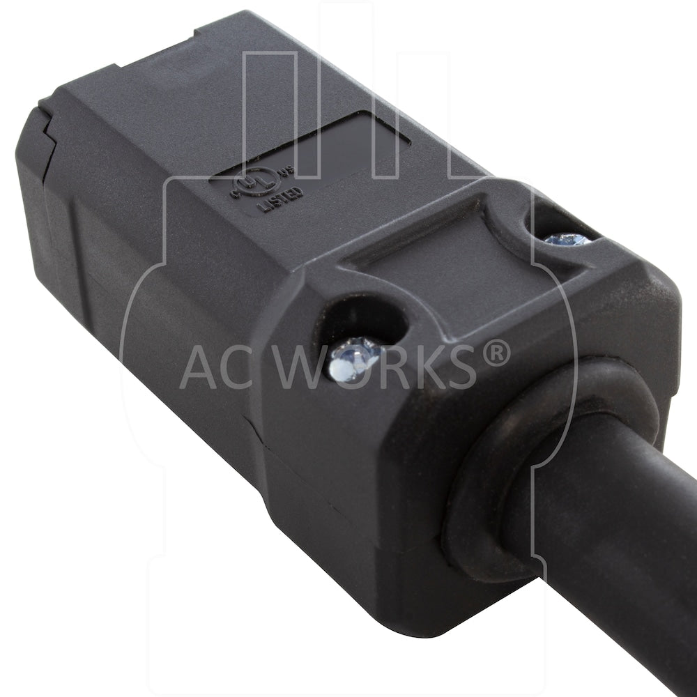 Rallonge en caoutchouc ultra-résistante de calibre 10 SOOW NEMA 5-15P vers NEMA 5-20R 15/20A de 50 pieds