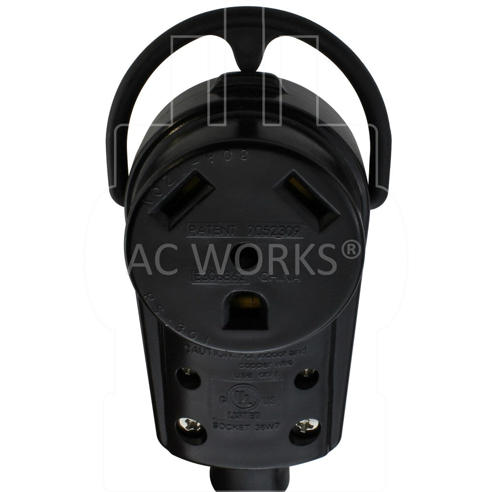 100ft 30A 125V NEMA TT-30 RV Rubber Extension Cord With Handle