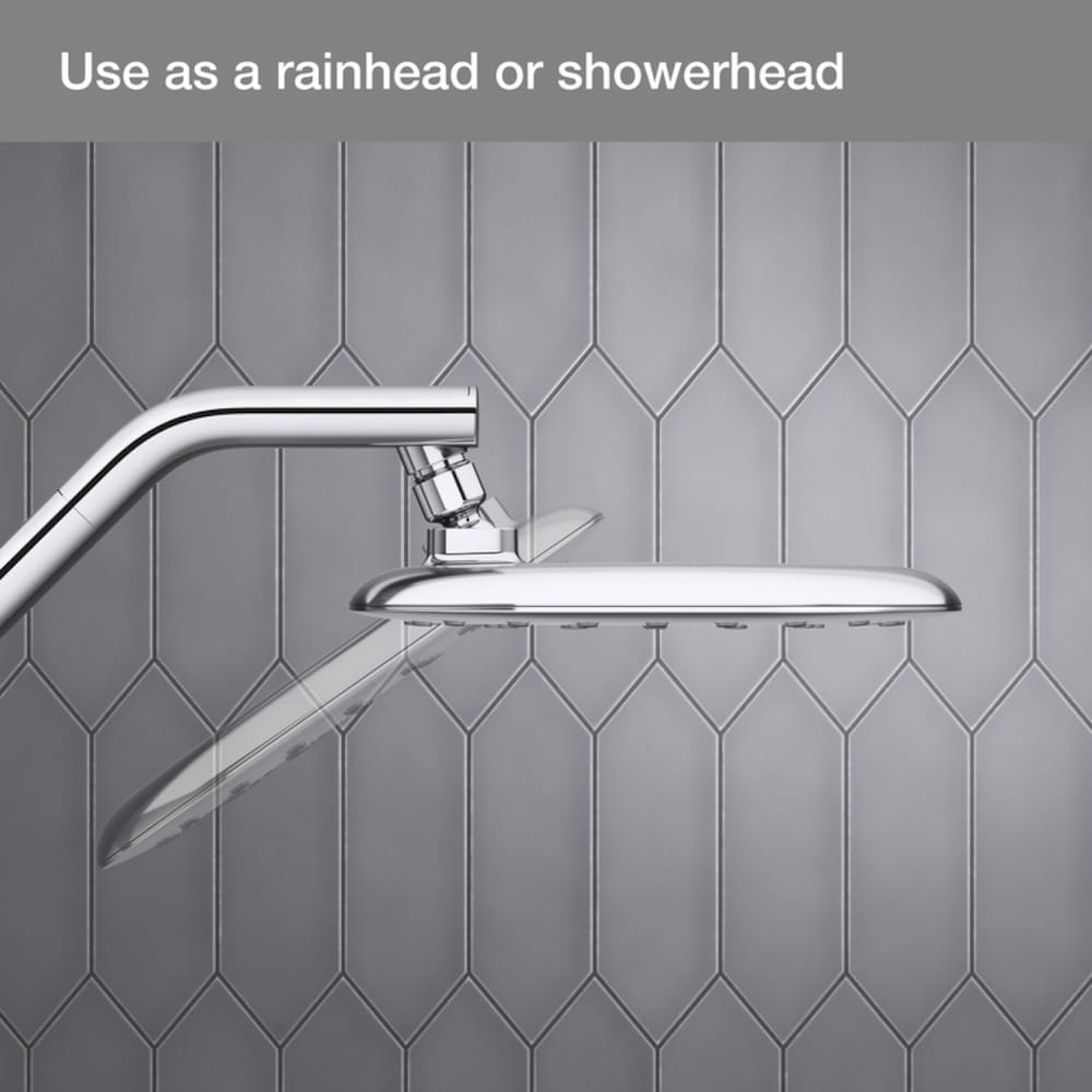 Ensemble combiné 3 en 1 de pomme de douche, pomme de douche à effet pluie et barre de douche à main Windet, montage mural simple en noir mat