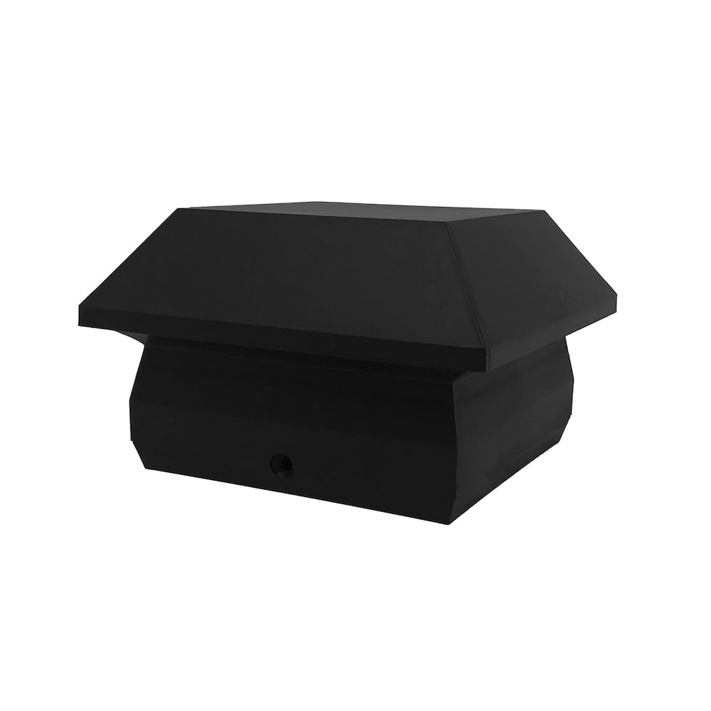 4" x 4" Plastic Pyramid Post Cap Black