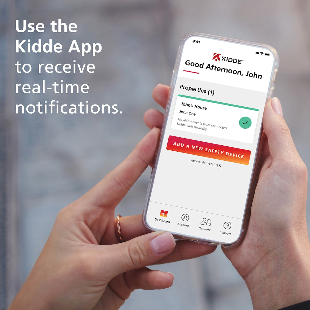 Hardwired Interconnected Combination Smoke and CO Alarm with Voice Alert