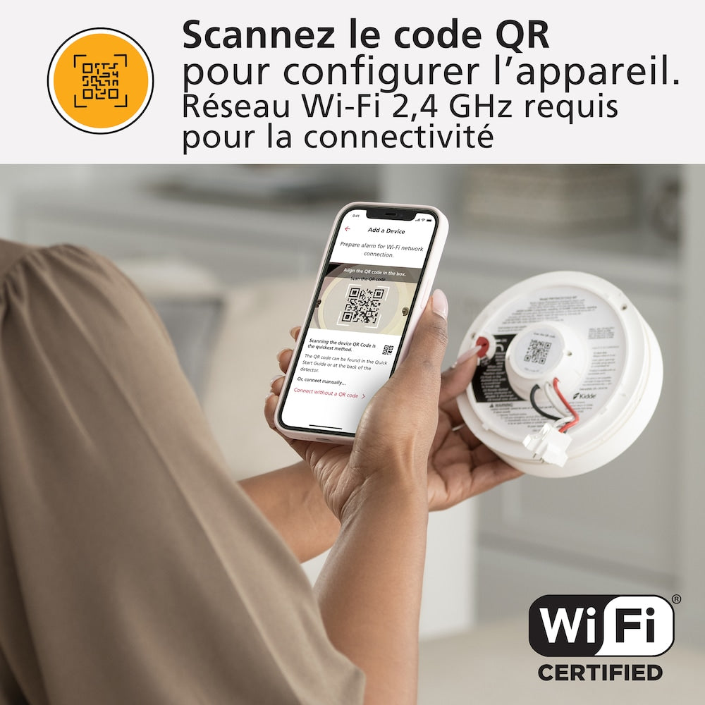 Hardwired Interconnected Combination Smoke and CO Alarm with Voice Alert