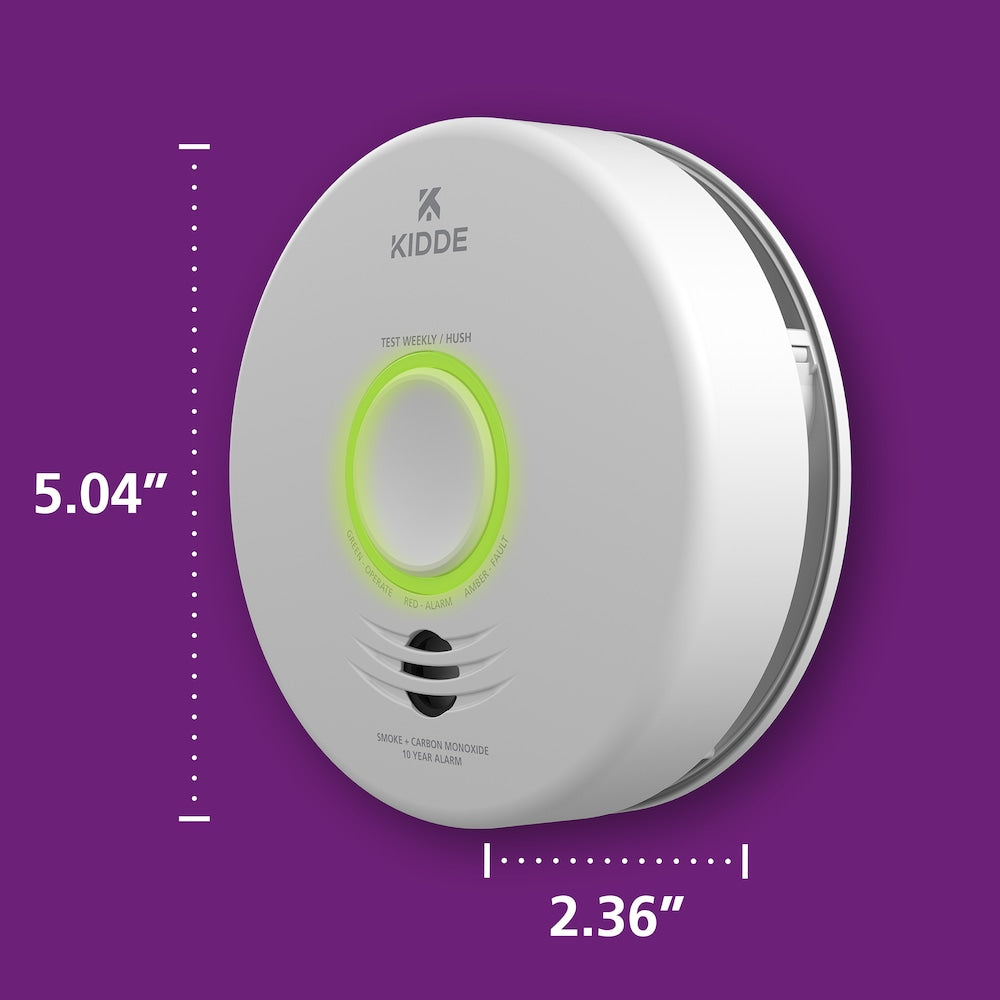 Hardwired Interconnected Combination Smoke and CO Alarm with Voice Alert