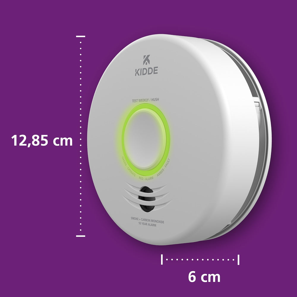 Hardwired Interconnected Combination Smoke and CO Alarm with Voice Alert