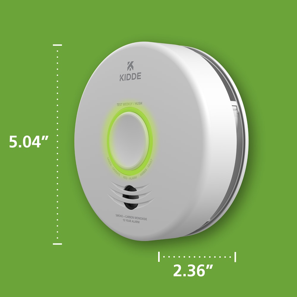 Hardwired Interconnected Combination Smoke and CO Alarm with Indoor Air Quality Monitor and Battery Backup