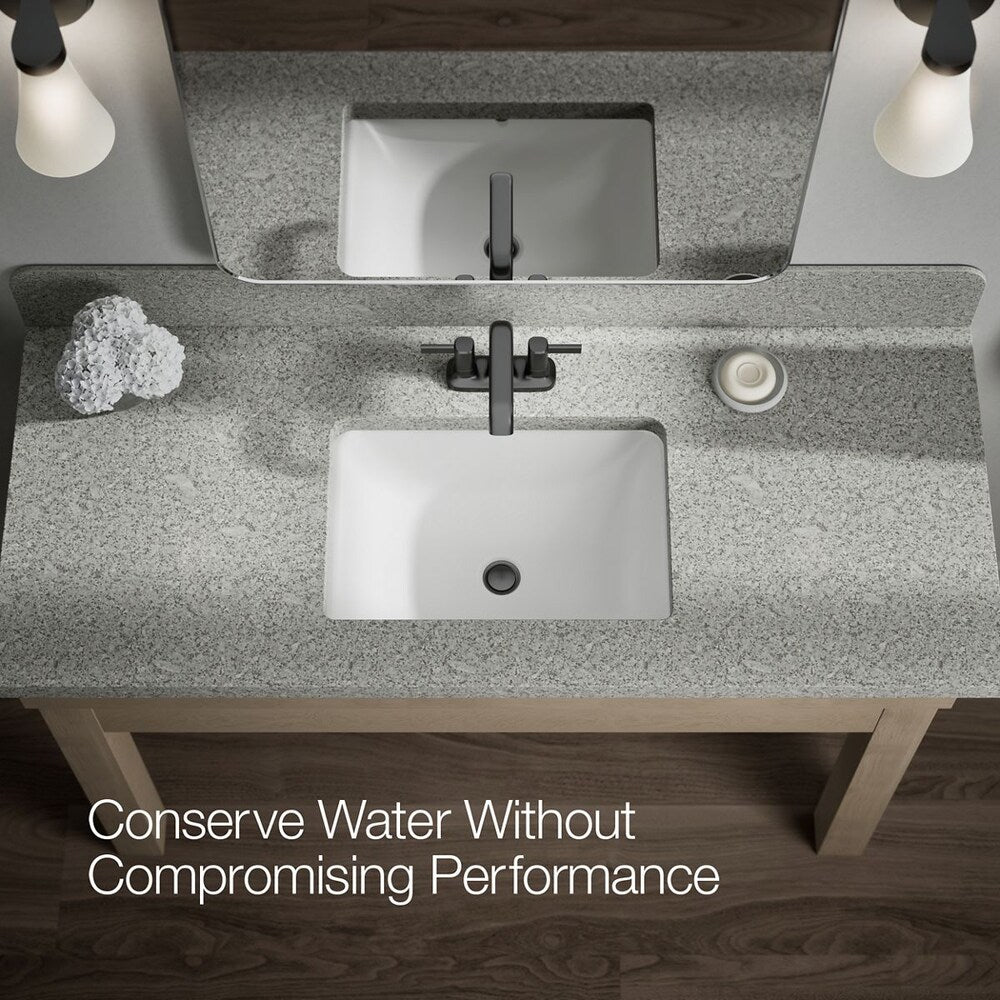 Robinet de lavabo de salle de bain à 2 poignées central Ashan en noir