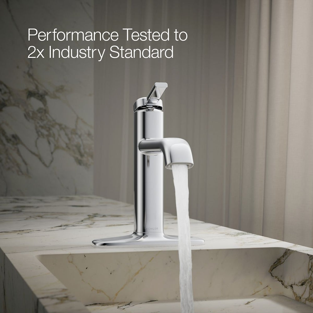 Robinet de lavabo de salle de bain à 1 poignée Ashan en chrome