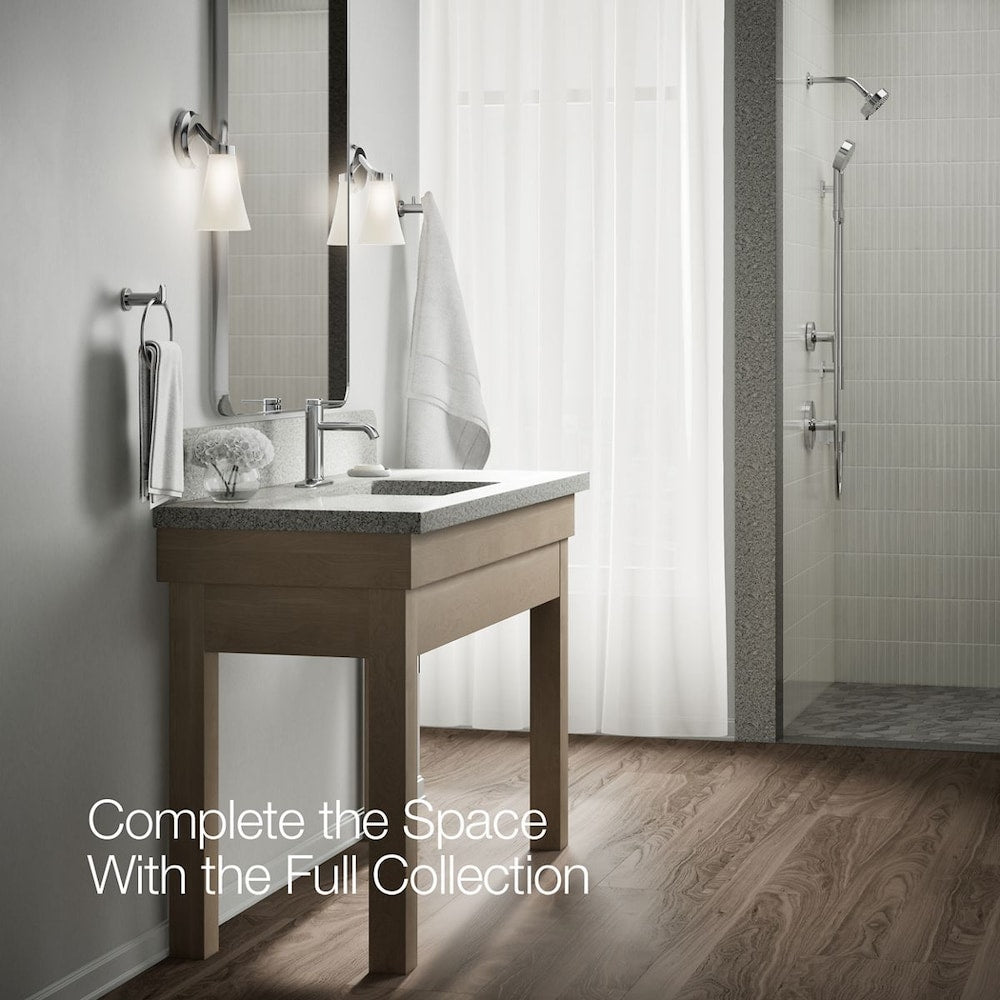 Robinet de lavabo de salle de bain à 1 poignée Ashan en chrome