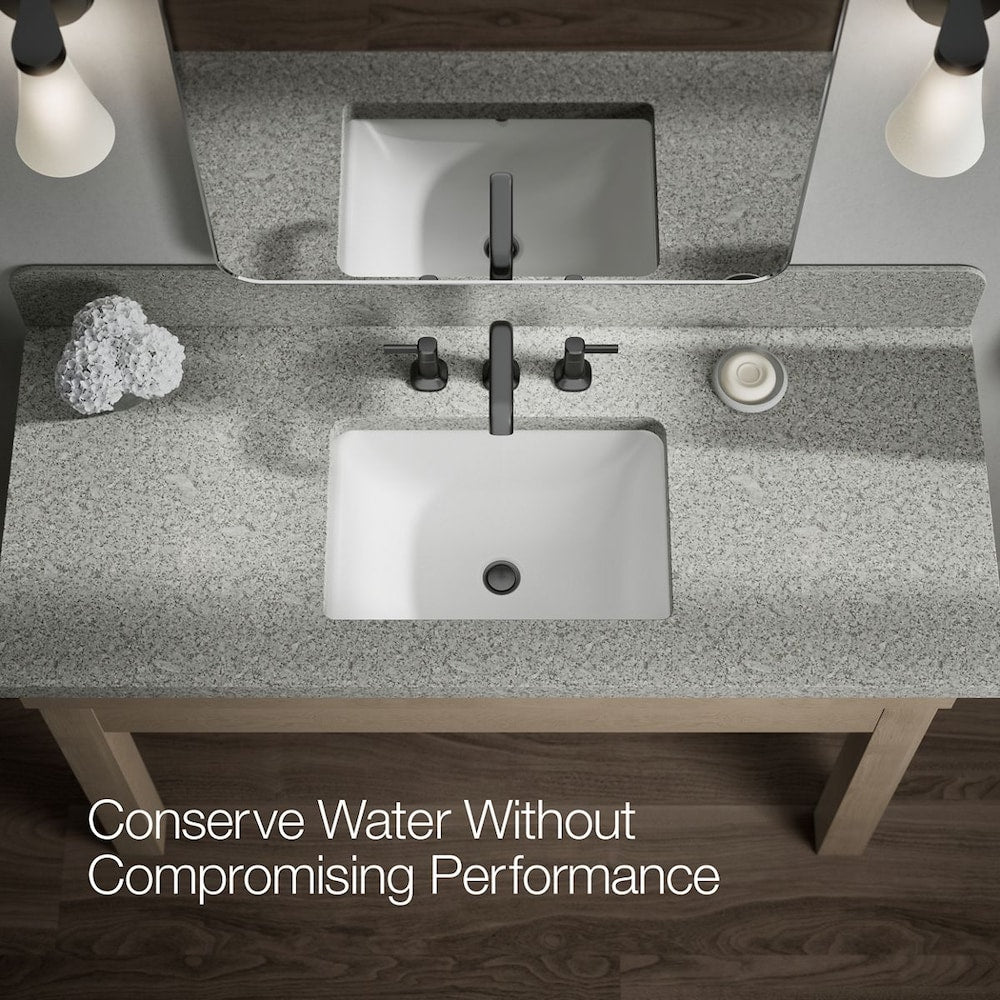 Robinet de lavabo de salle de bain à 2 poignées à large portée Ashan en noir