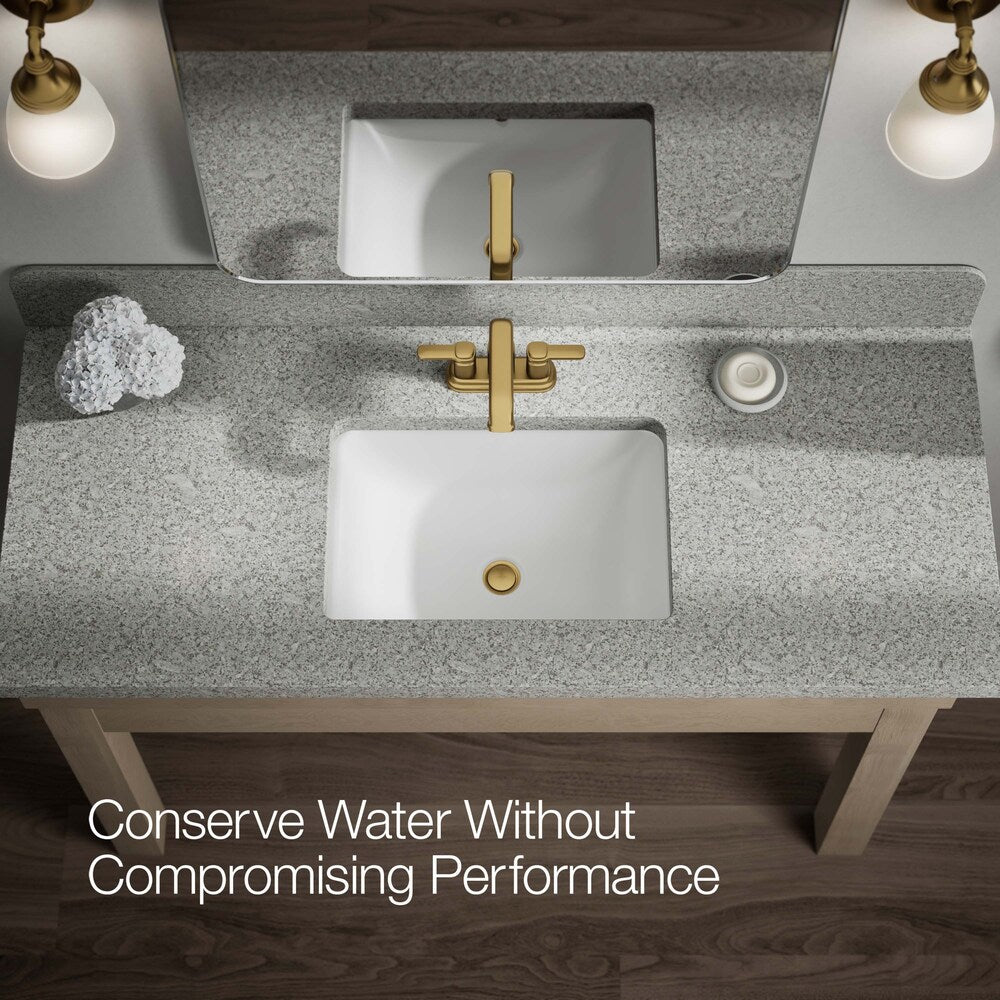 Robinet de lavabo de salle de bain à 2 poignées central Numista en or