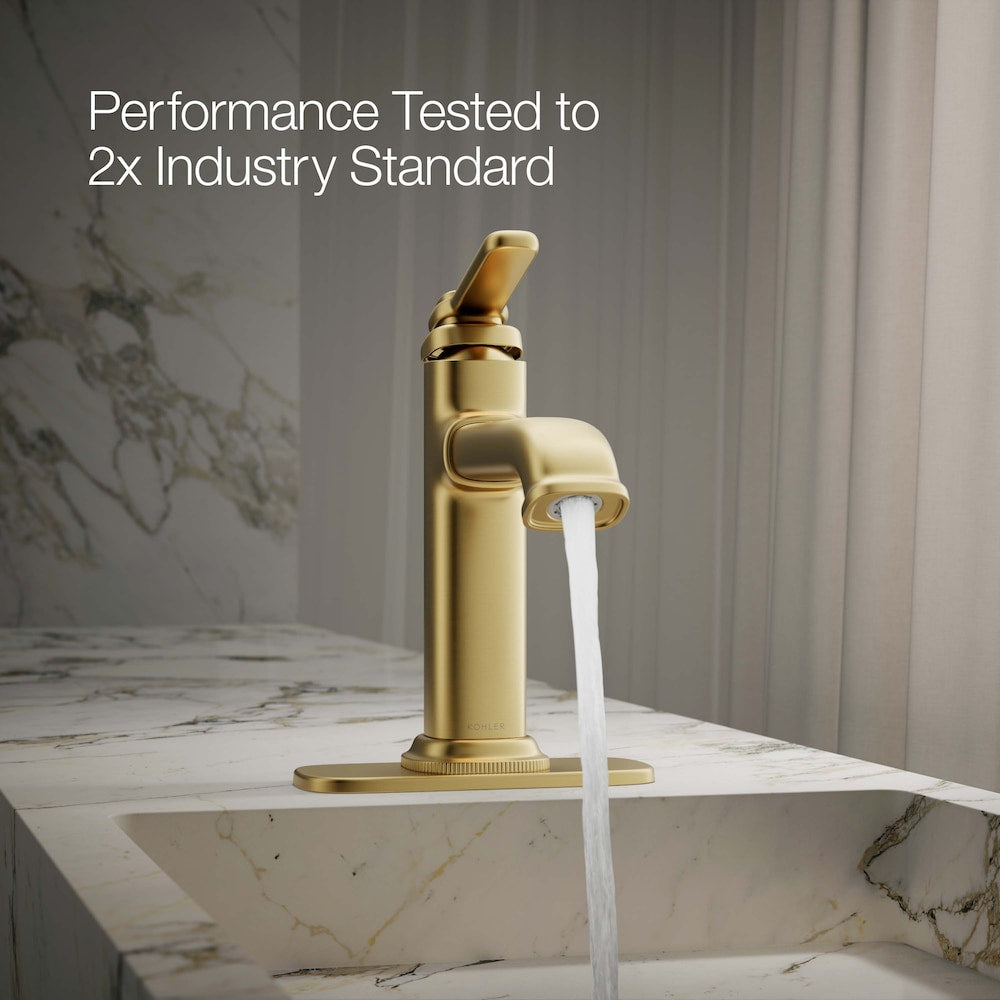 Robinet de lavabo de salle de bain à 1 poignée Numista en or