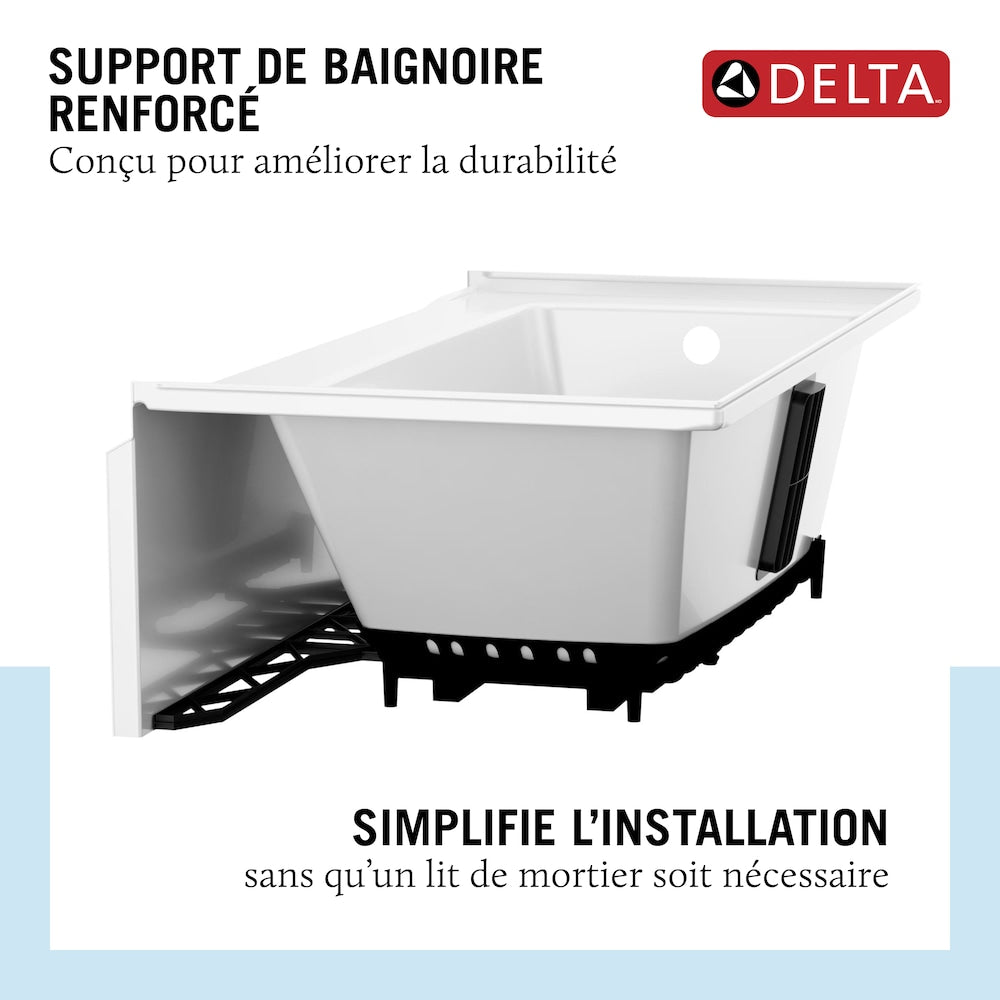 Classic 500 60 in. x 30 in. Left Drain Rectangular Alcove Bathtub in High Gloss White