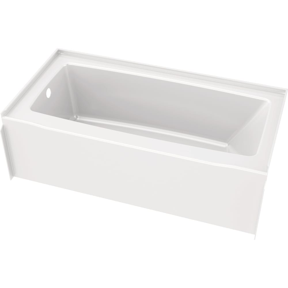 Classic 500 60 in. x 30 in. Left Drain Rectangular Alcove Bathtub in High Gloss White