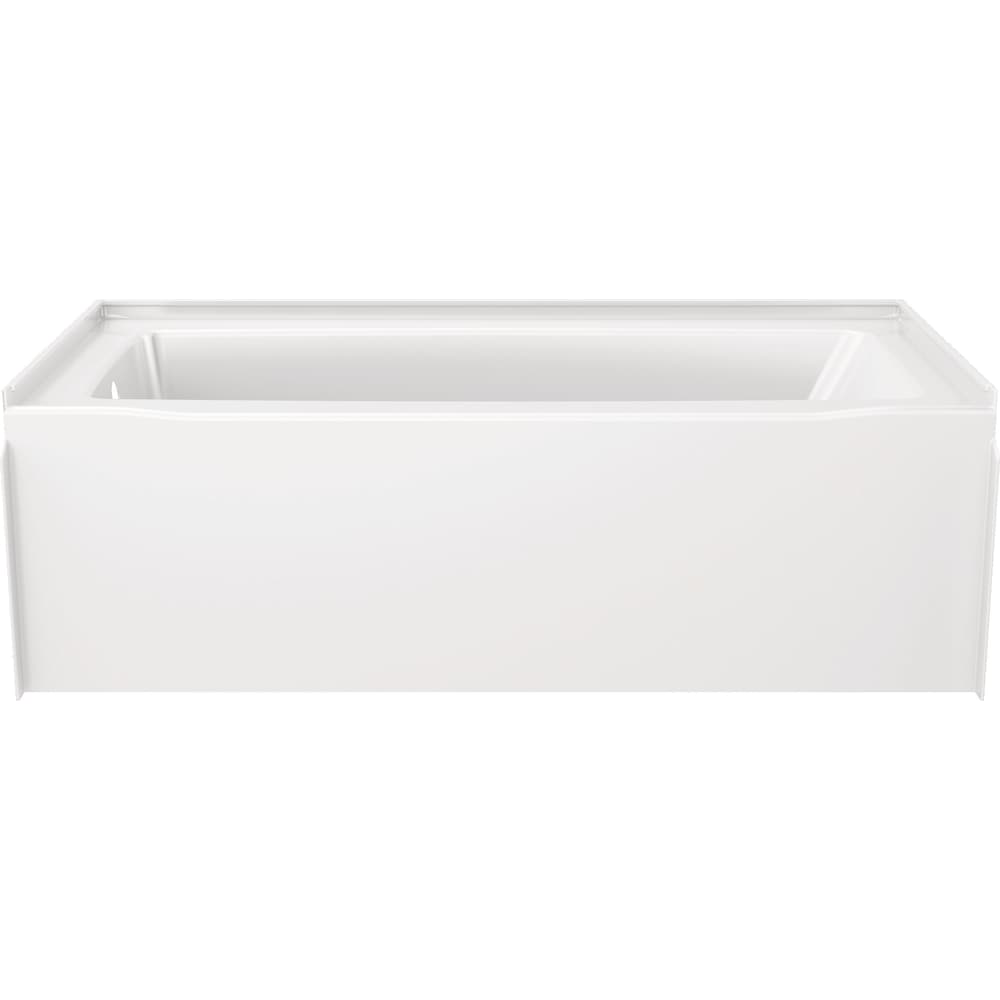 Classic 500 60 in. x 30 in. Left Drain Rectangular Alcove Bathtub in High Gloss White