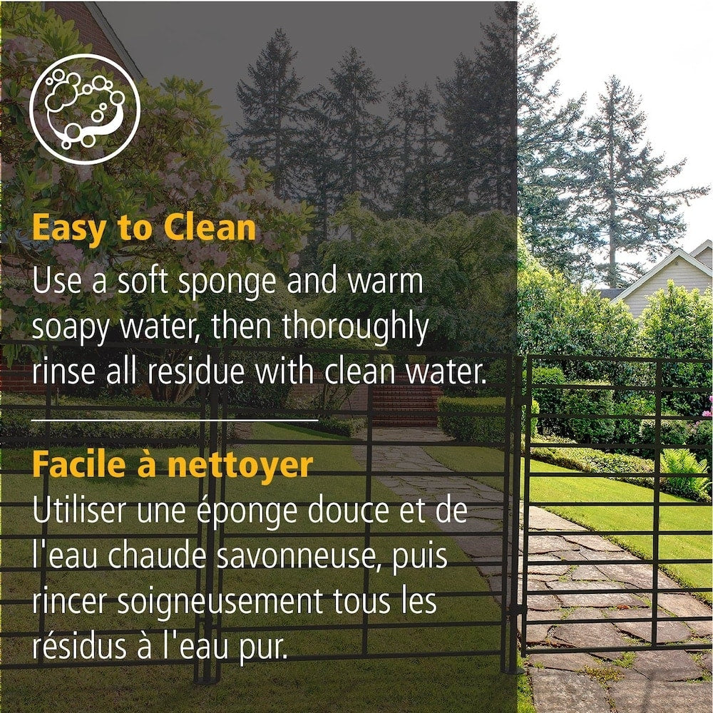 Portail de jardin en acier et métal « Laval » de 33 1/2 po de largeur x 3 pi de hauteur, noir