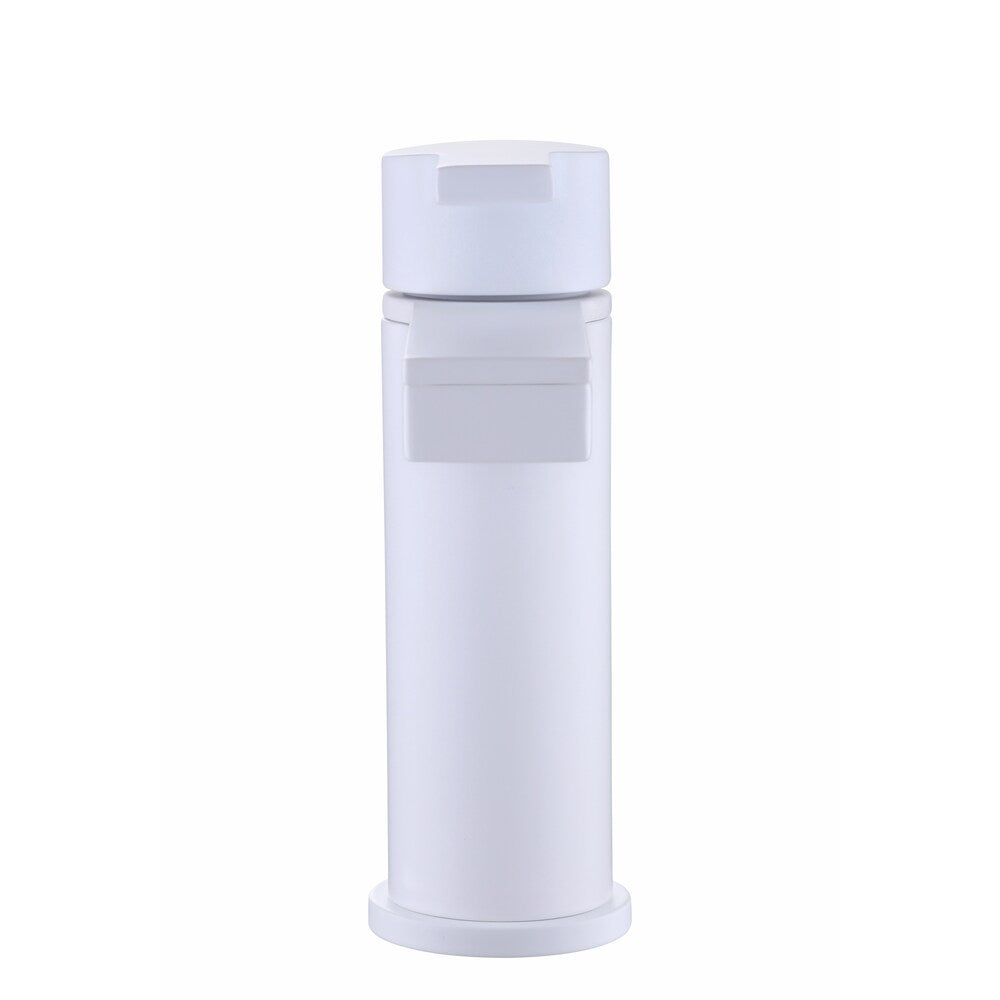 Modern Single-Hole Single-Handle Low-Arc Bathroom Faucet in Matte White