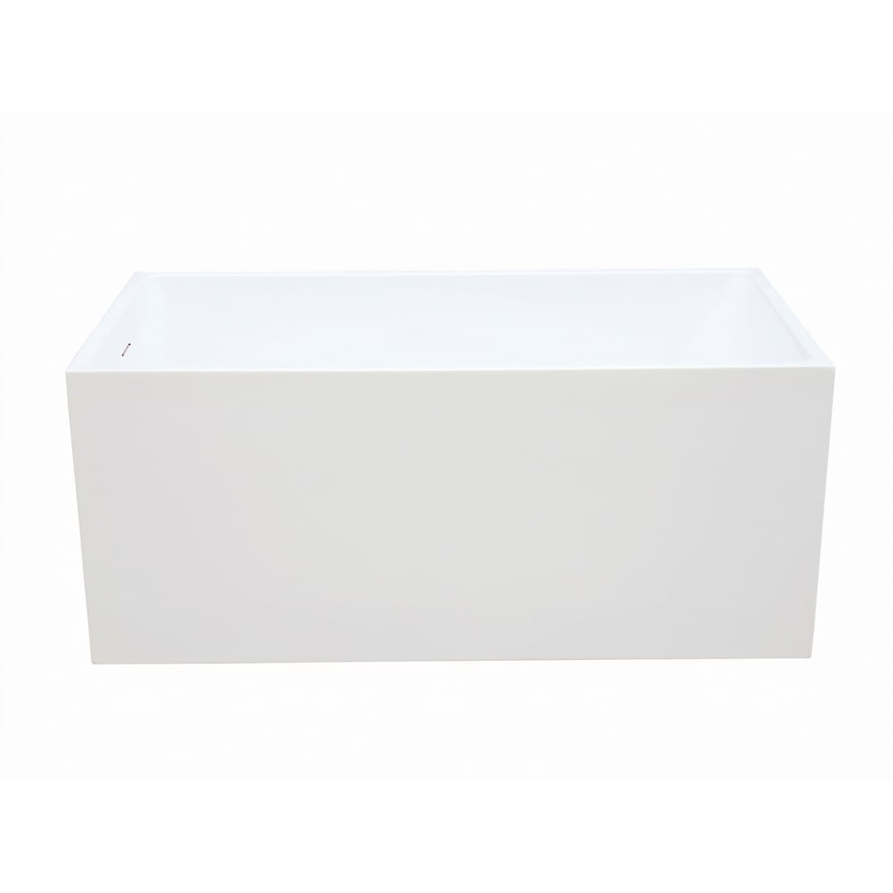 Vannes 47 inch Acrylic Flatbottom Freestanding Bathtub in White