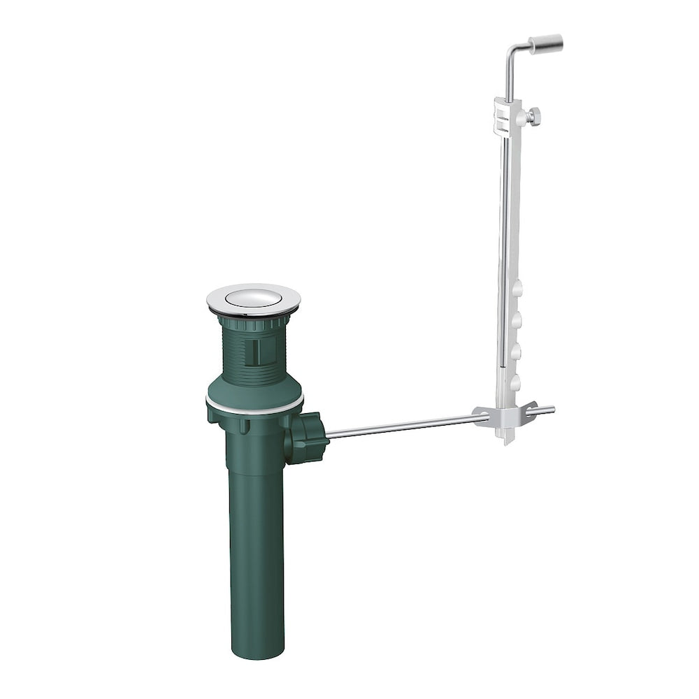 Robinet de salle de bain à poignée unique et trou unique en chrome poli