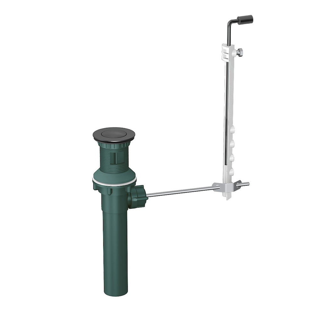 Robinet de salle de bain à poignée unique et trou unique en noir mat