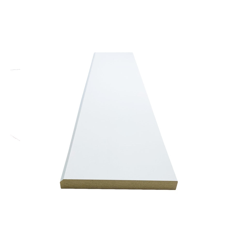 1/2-inch x 4 1/2-inch x 8 ft. MDF Primed Modern Bevel Baseboard
