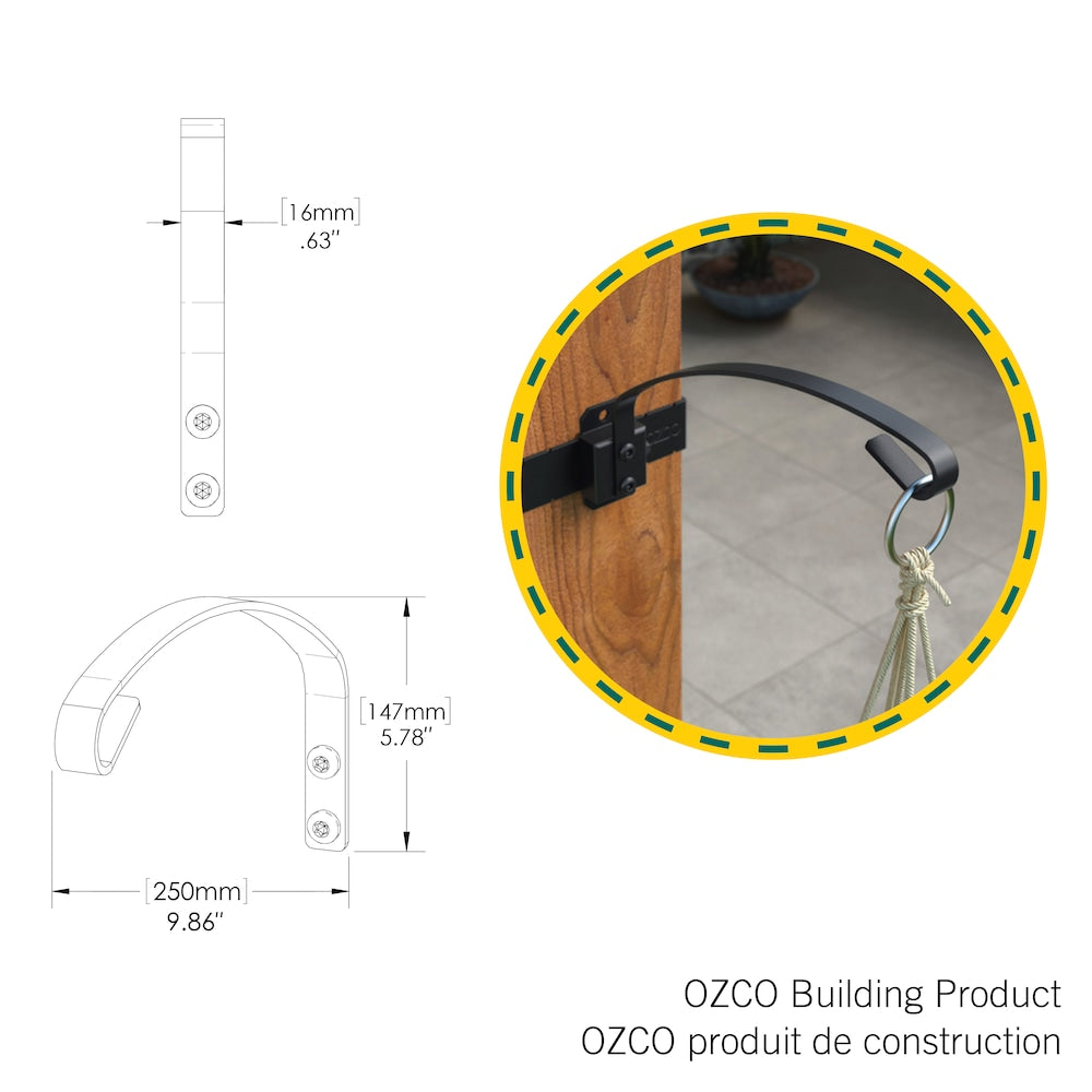 Plant Hanger Black - Post Band Accessory - 2 pack