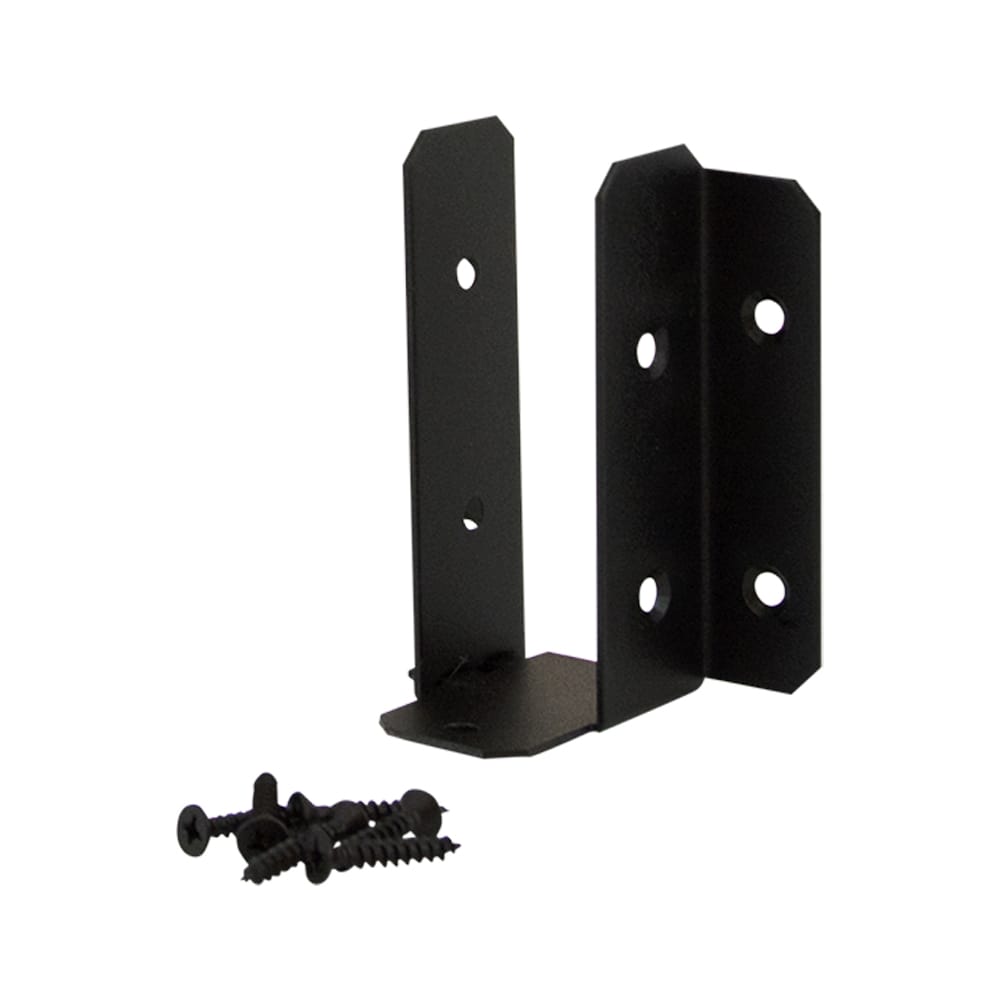 2-inch x 6-8-inch Joist Hanger Flush Black Galvanized Powder Coated - Ironwood - 6 pack